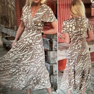 Cabi  Brown Patterned Dress size medium